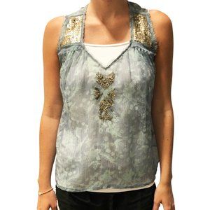 Tank top with embroidery